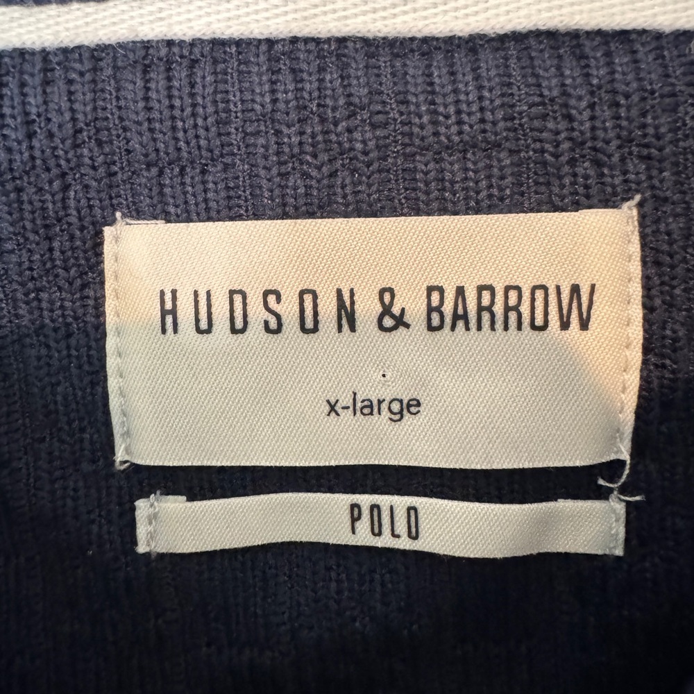 Textured Navy Blue Polo Shirt/ New with Tags - Picture 2 of 5